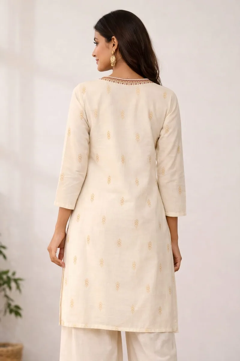 Chandan V-Neck Straight Kurta top